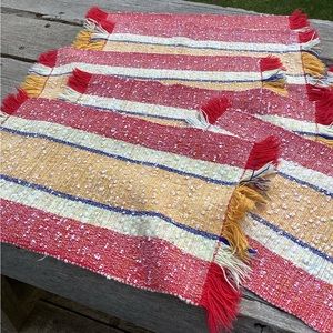 Vintage 1970s - Ten Woven Placemats.
